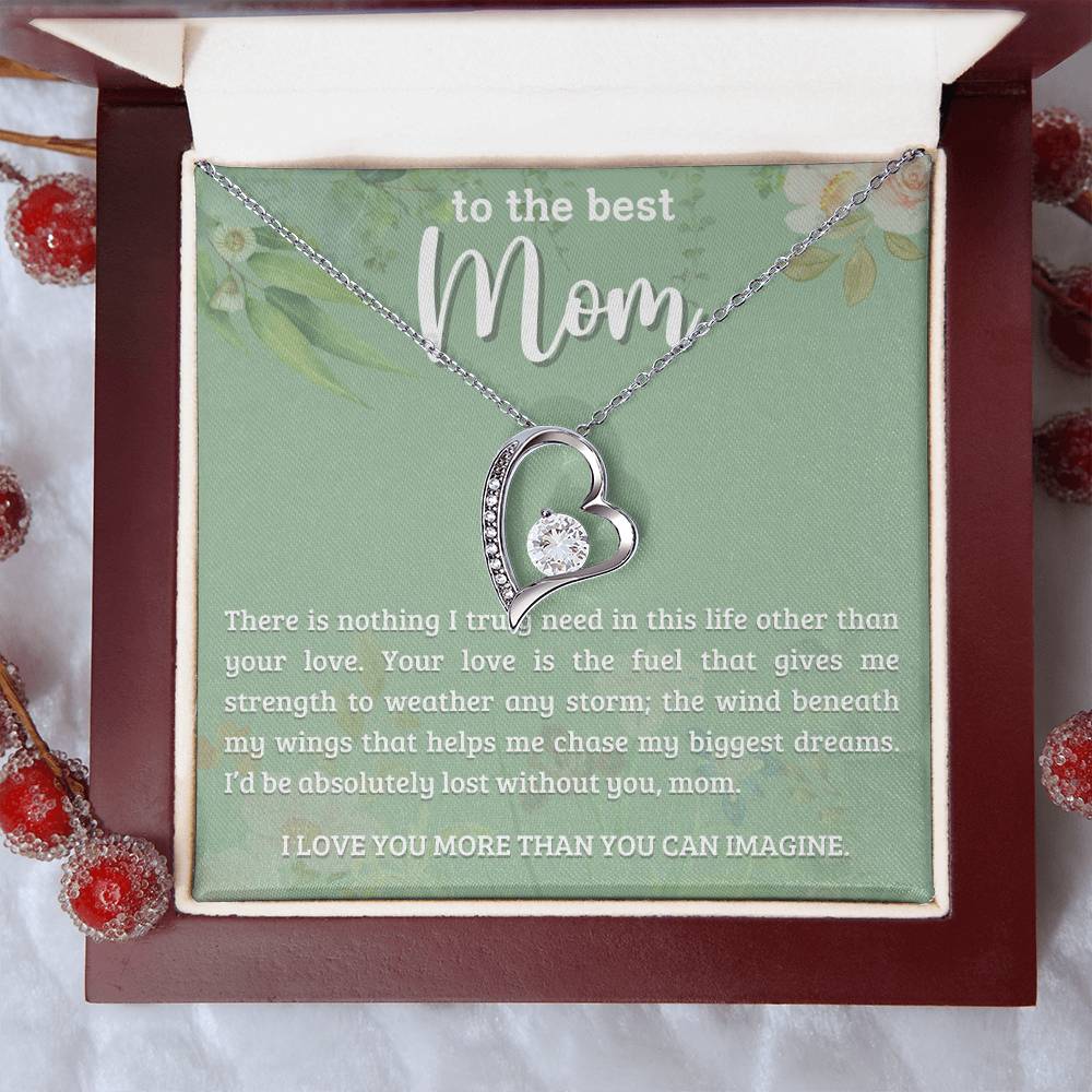 To the BEST Mom~ Perfect daughter mother gift ~ Give her the gift that shows just how much she means to you!  necklace