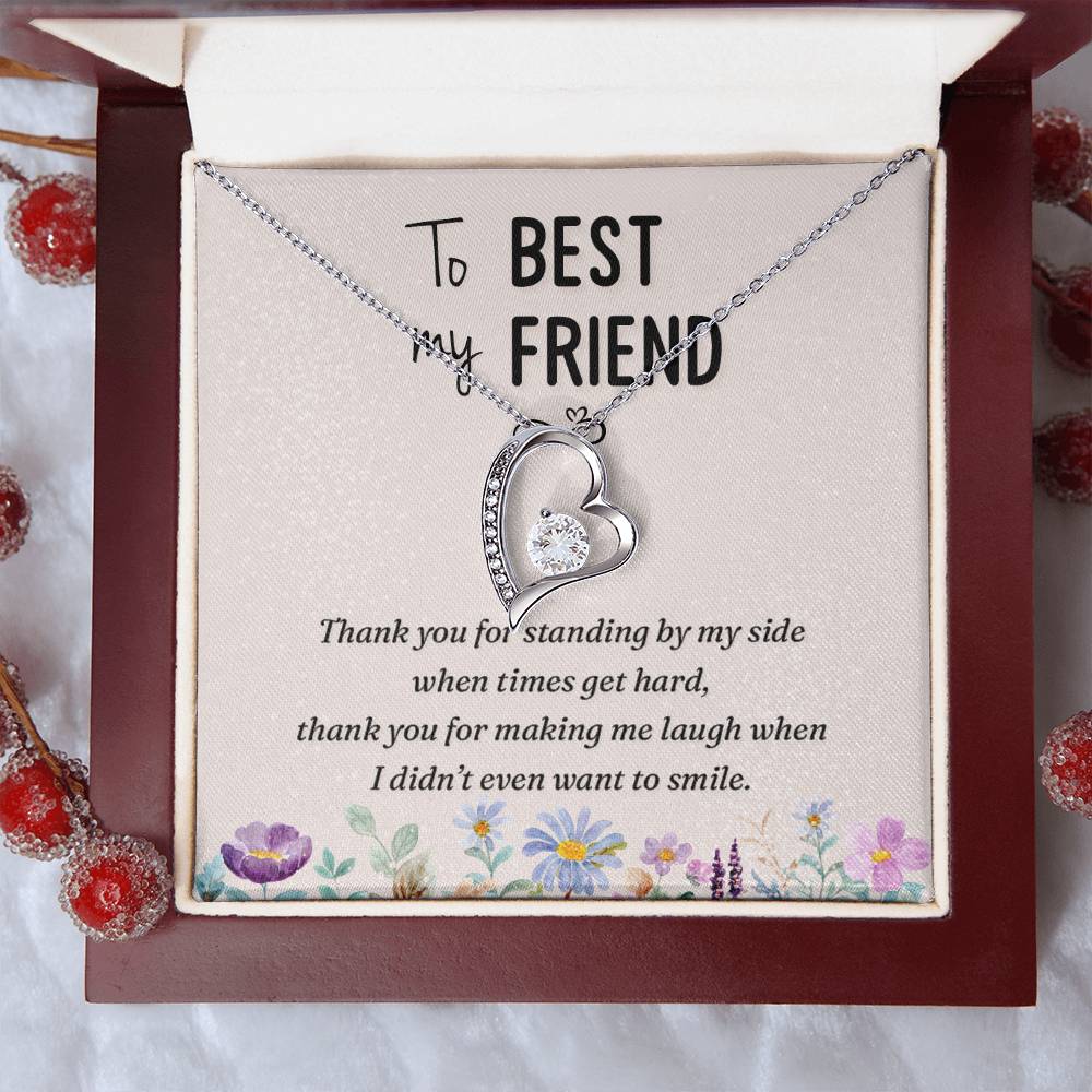 To my best friend-Thank you Forever Love Necklace