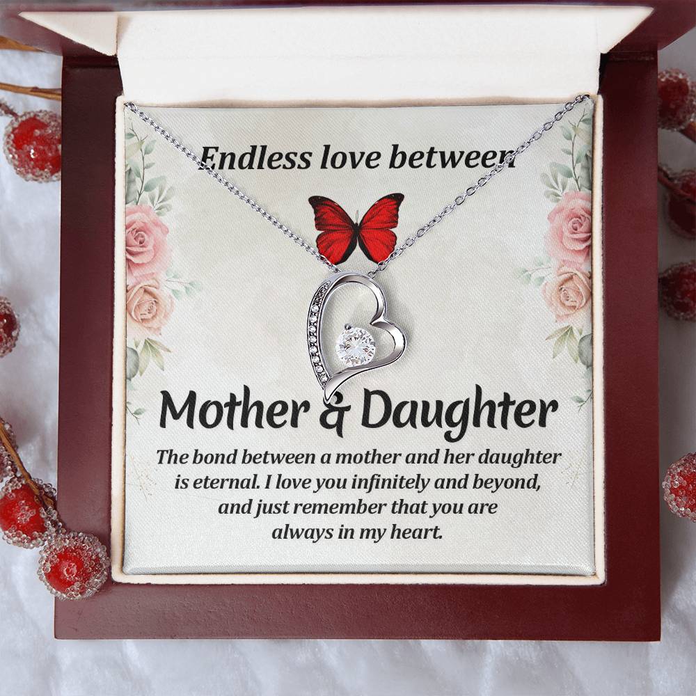 Endless love between mother and daughter Forever Love Necklace