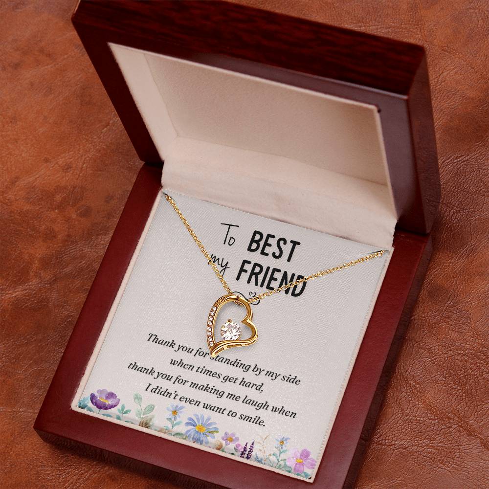 To my best friend-Thank you Forever Love Necklace