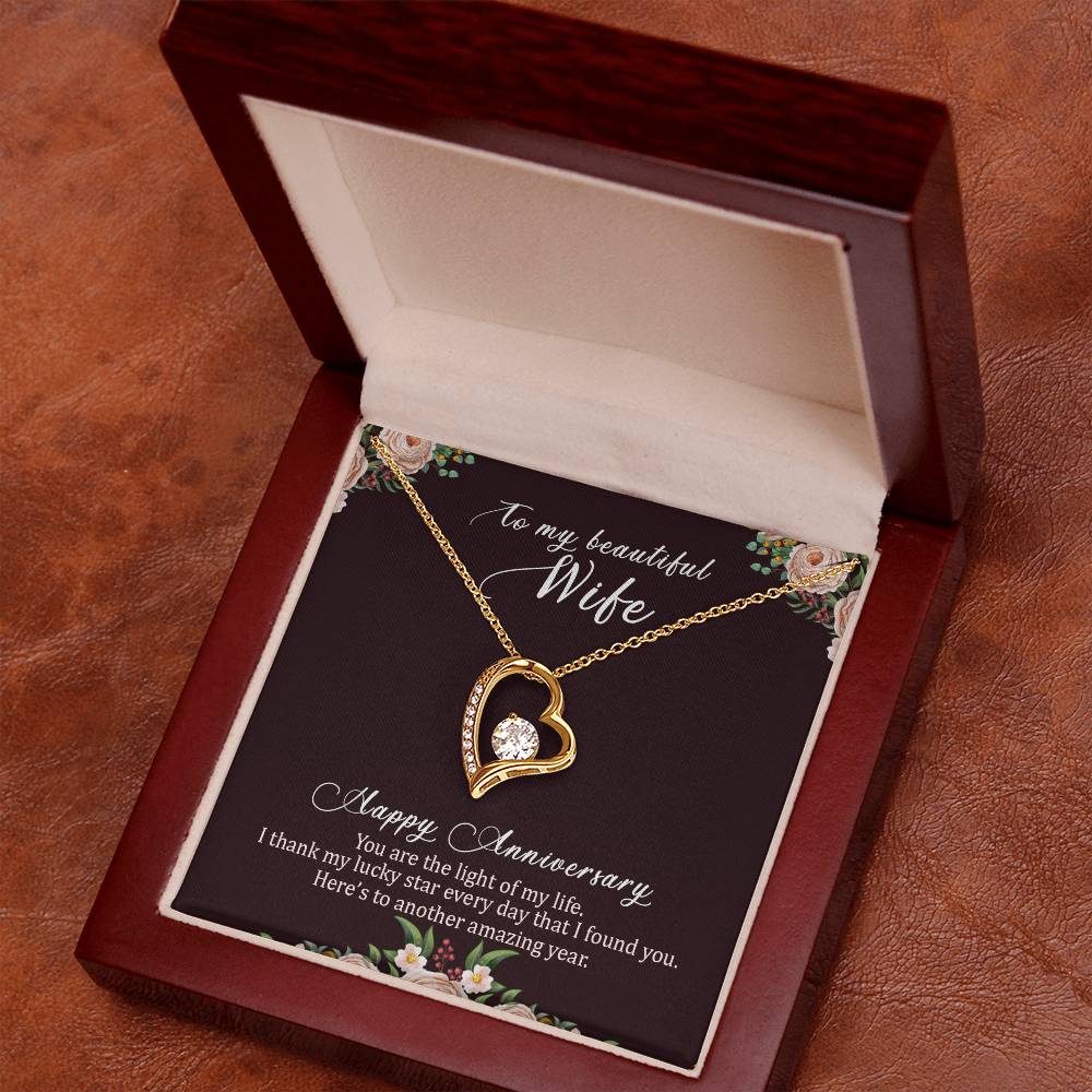 To my beautiful wife happy anniversary Forever Love Necklace