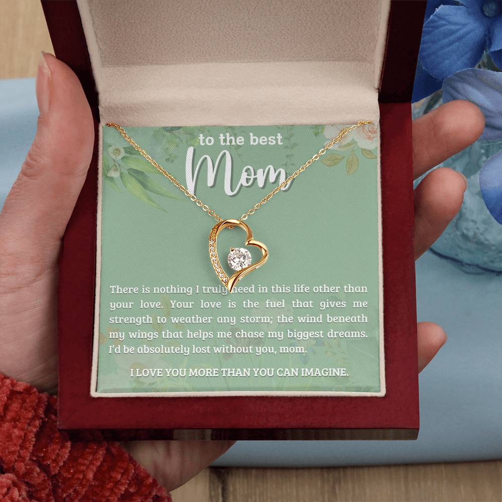 To the BEST Mom~ Perfect daughter mother gift ~ Give her the gift that shows just how much she means to you!  necklace