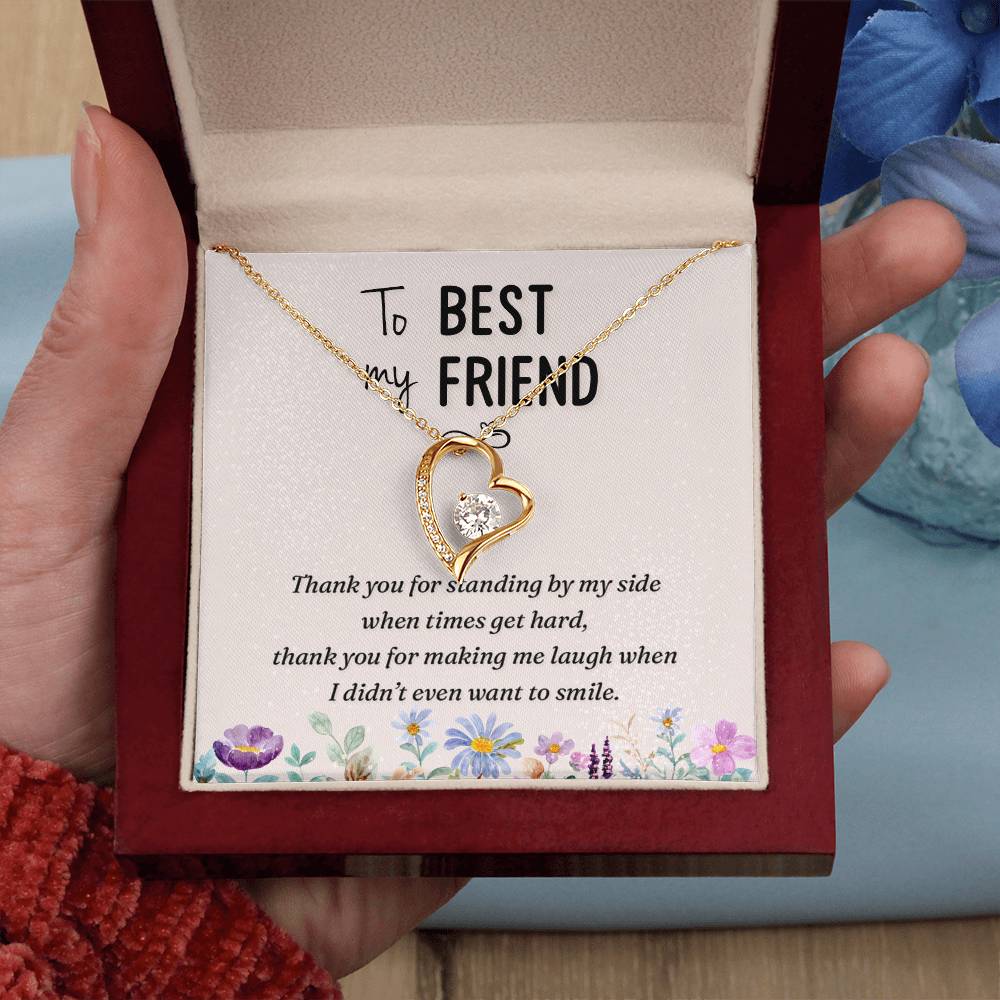 To my best friend-Thank you Forever Love Necklace