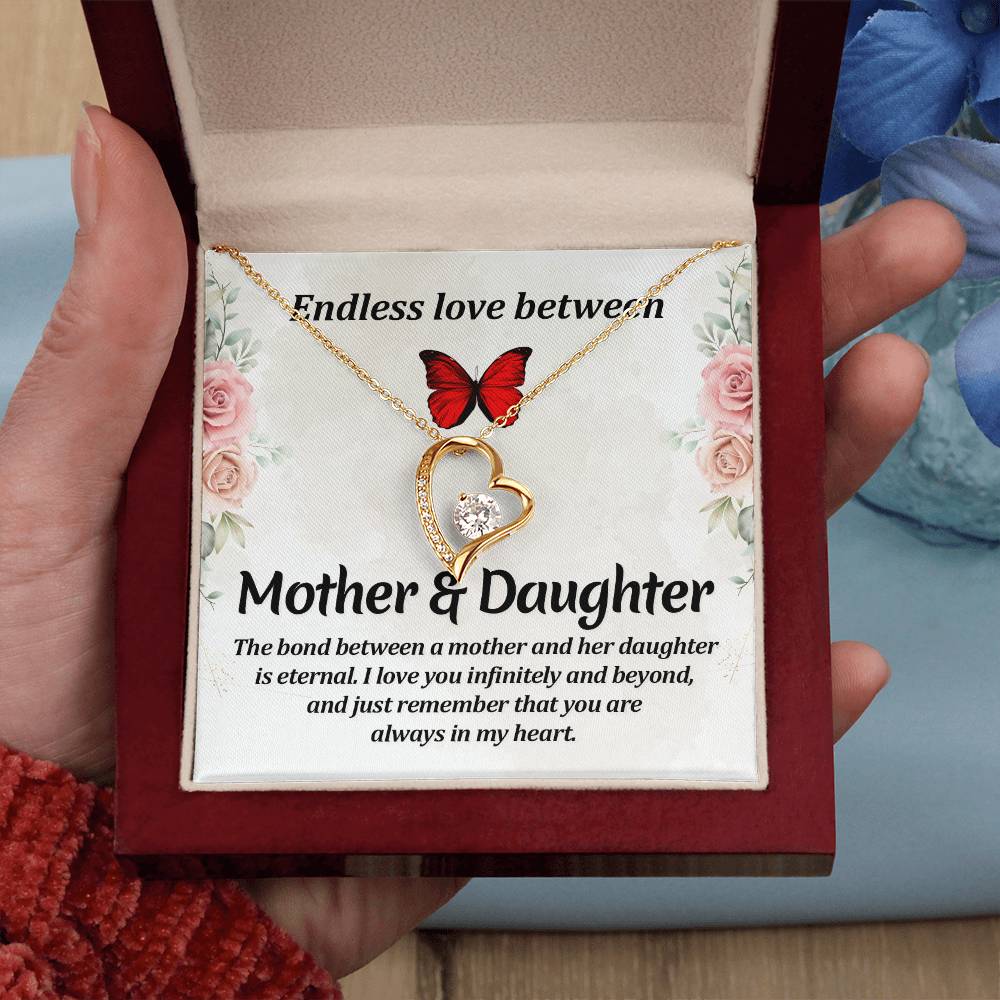 Endless love between mother and daughter Forever Love Necklace