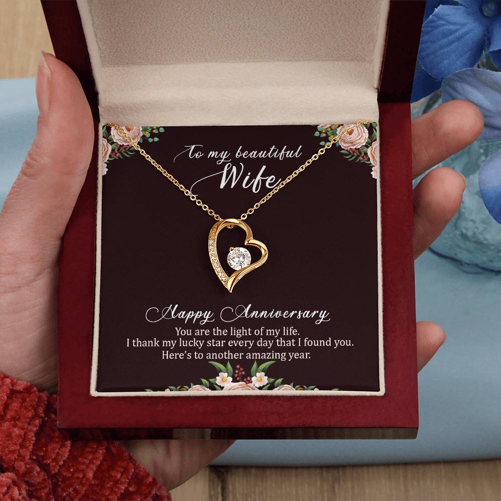 To my beautiful wife happy anniversary Forever Love Necklace