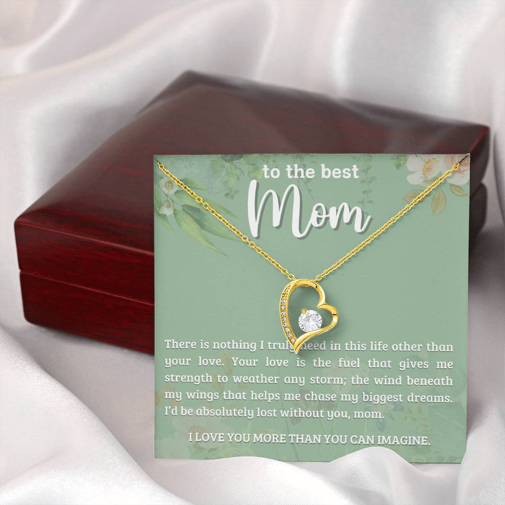 To the BEST Mom~ Perfect daughter mother gift ~ Give her the gift that shows just how much she means to you!  necklace