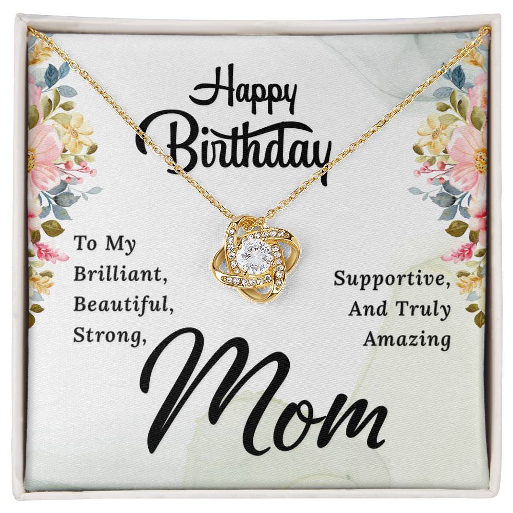 Happy Birthday Mom. Love Knot Necklace