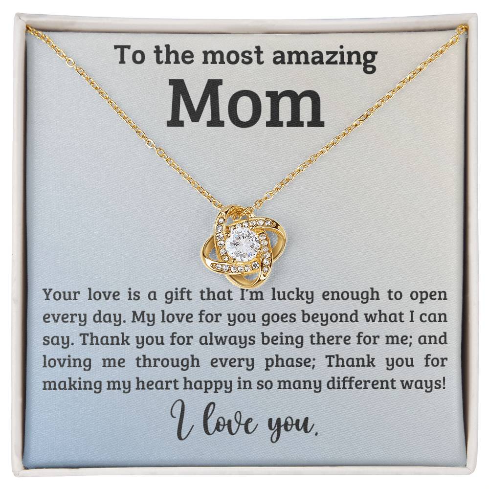 Love Knot Necklace Gift for mom