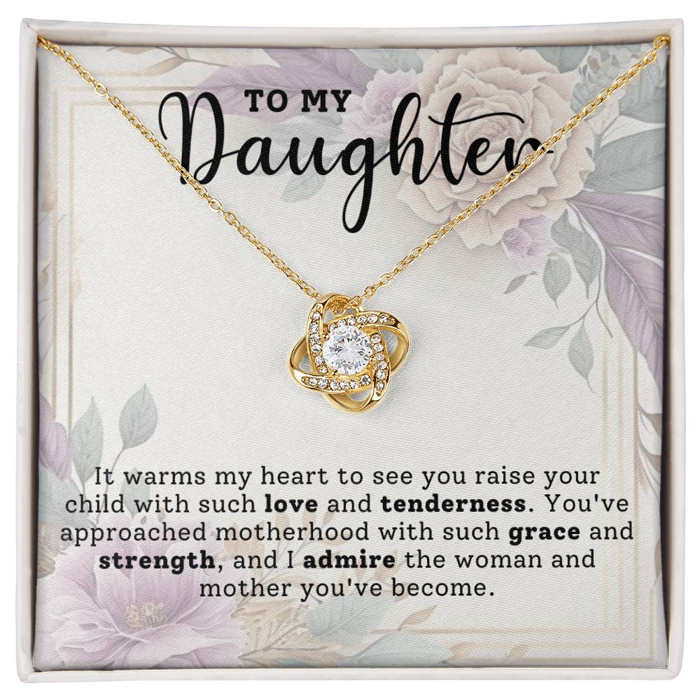 To My Daughter ~ Love Knot Necklace