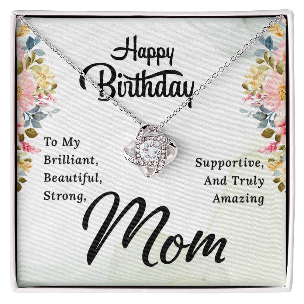 Happy Birthday Mom. Love Knot Necklace