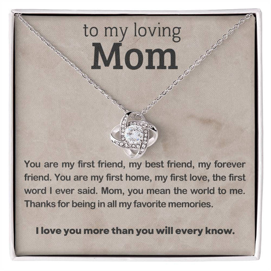 Love Knot Necklace Gift for mom