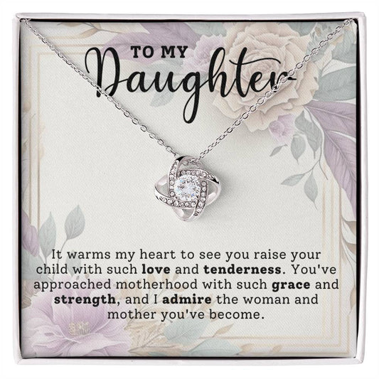 To My Daughter ~ Love Knot Necklace