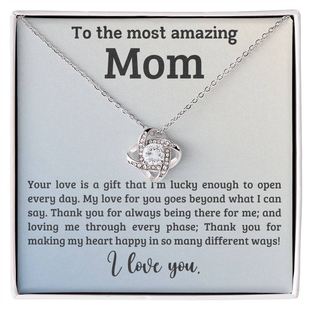 Love Knot Necklace Gift for mom