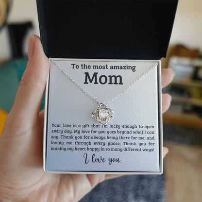 Love Knot Necklace Gift for mom