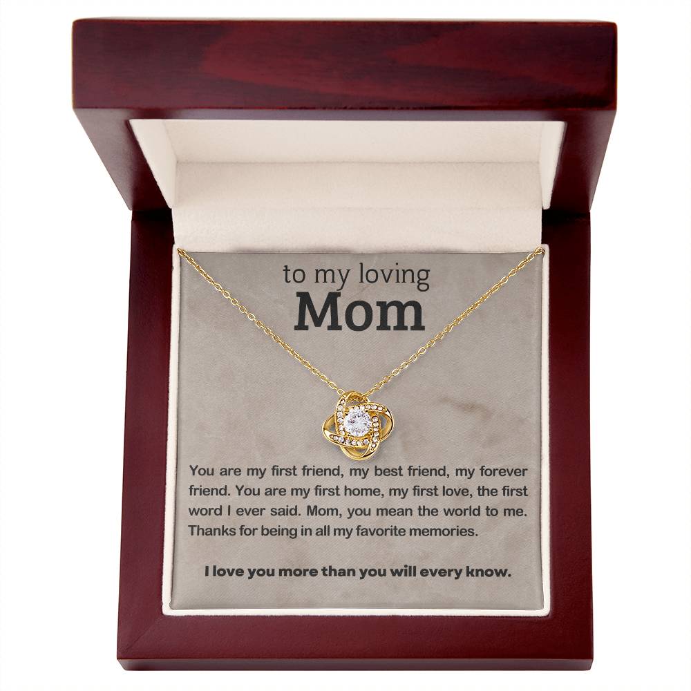 Love Knot Necklace Gift for mom