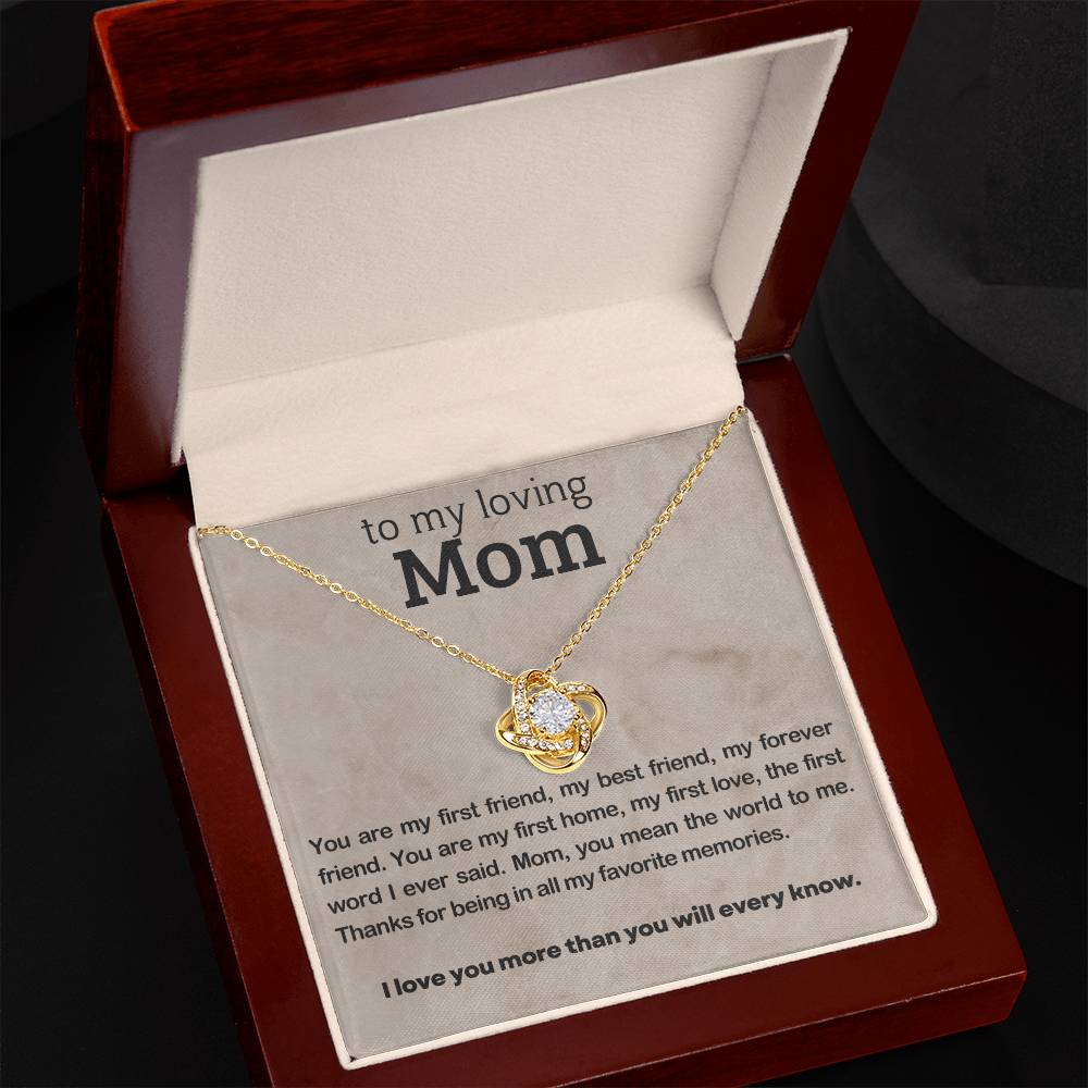 Love Knot Necklace Gift for mom