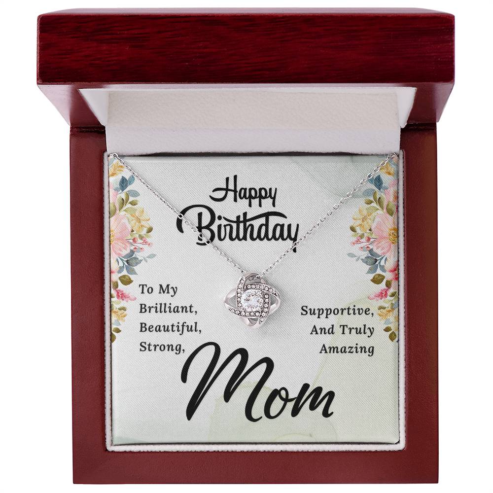 Happy Birthday Mom. Love Knot Necklace