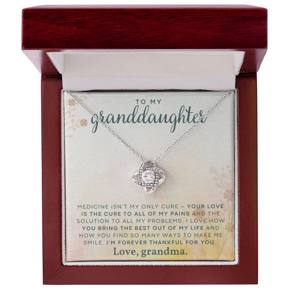 To My Granddaughter ~ Love Knot Necklace