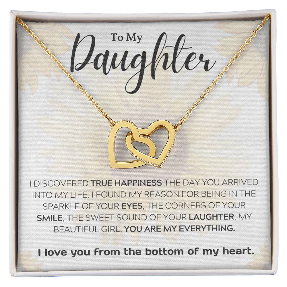 Perfect timeless Daughter gift, Elegant Interlocking Hearts Necklace