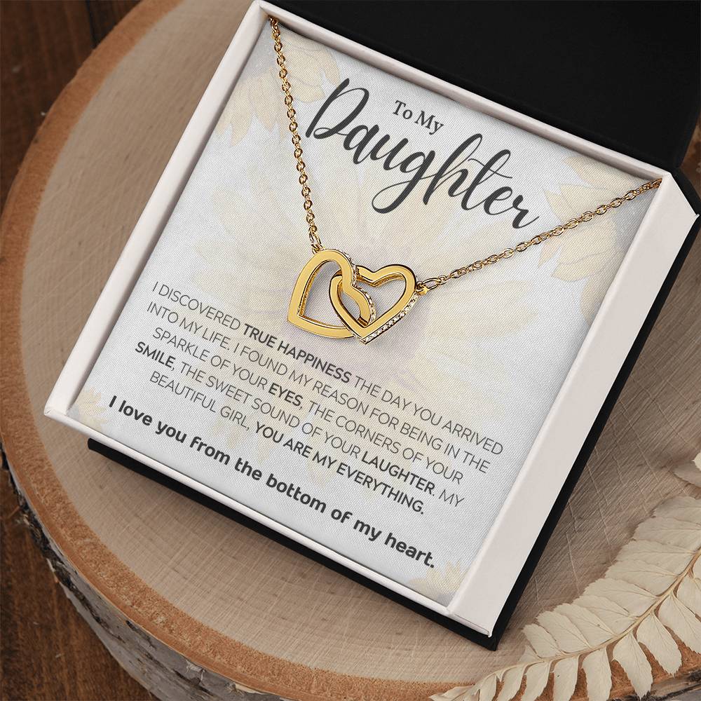 Perfect timeless Daughter gift, Elegant Interlocking Hearts Necklace