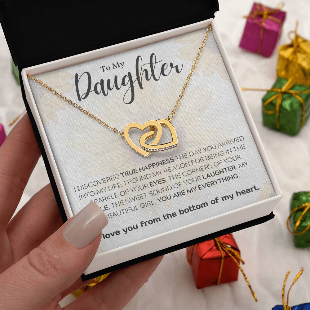 Perfect timeless Daughter gift, Elegant Interlocking Hearts Necklace