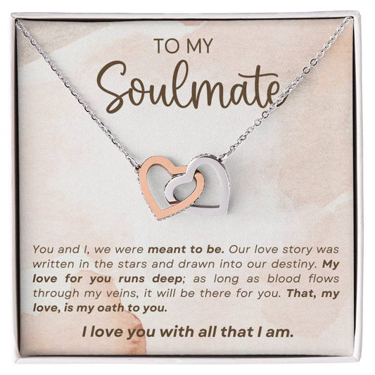 ❤️❤️❤️Timeless Elegance Romantic Interlocking Hearts Necklace ~ Perfect Mother's Day Gift Heartfelt Message, Rose Gold - Adjustable Length Jewelry ~ Show her how much you care!❤️❤️❤️