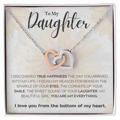 Perfect timeless Daughter gift, Elegant Interlocking Hearts Necklace