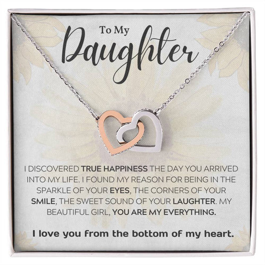 Perfect timeless Daughter gift, Elegant Interlocking Hearts Necklace