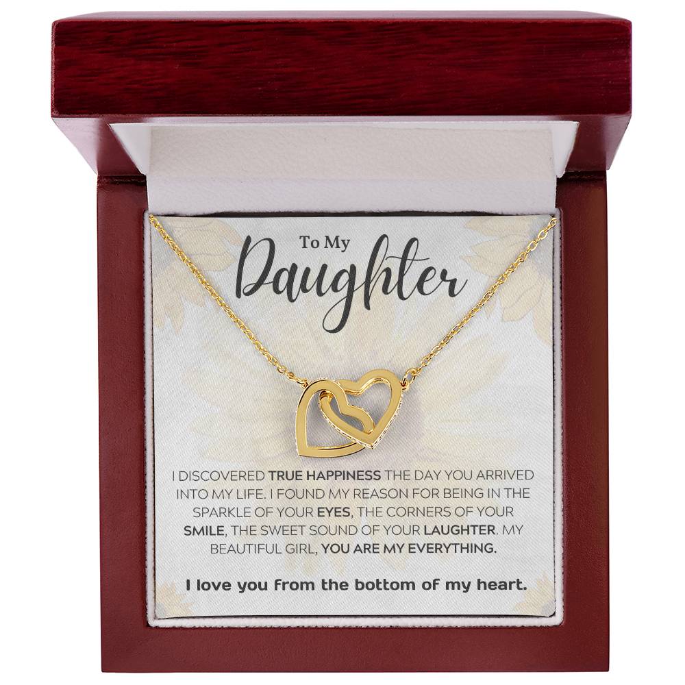 Perfect timeless Daughter gift, Elegant Interlocking Hearts Necklace