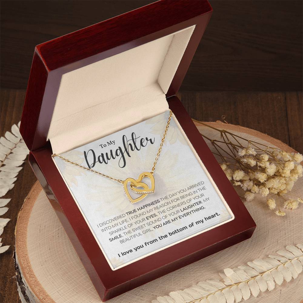 Perfect timeless Daughter gift, Elegant Interlocking Hearts Necklace