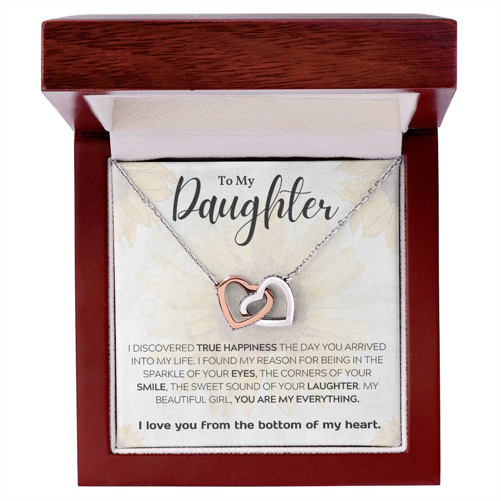 Perfect timeless Daughter gift, Elegant Interlocking Hearts Necklace