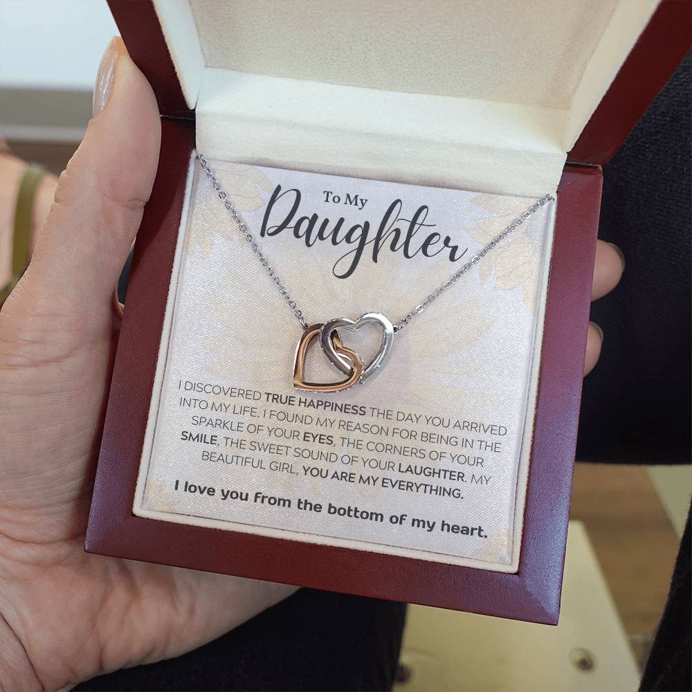 Perfect timeless Daughter gift, Elegant Interlocking Hearts Necklace