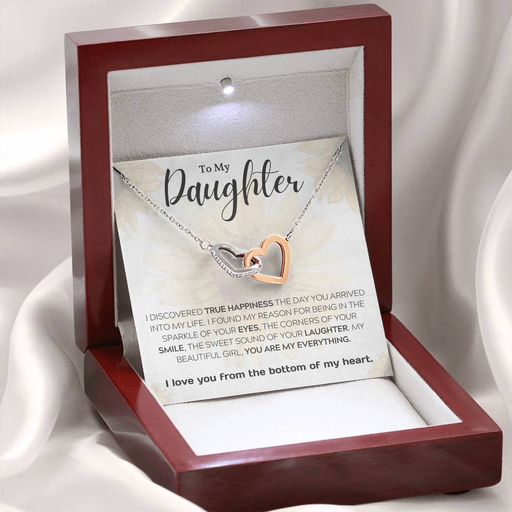 Perfect timeless Daughter gift, Elegant Interlocking Hearts Necklace