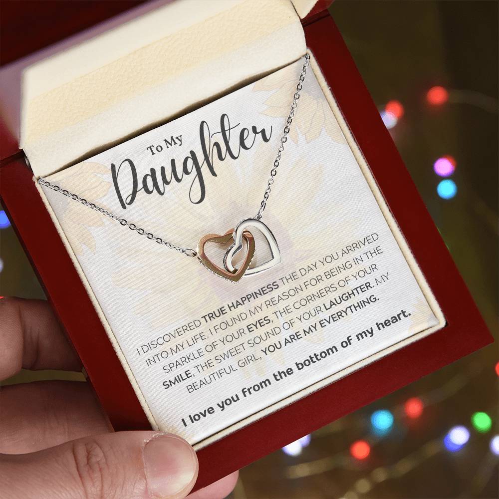 Perfect timeless Daughter gift, Elegant Interlocking Hearts Necklace