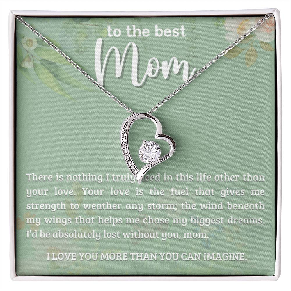 To the BEST Mom~ Perfect daughter mother gift ~ Give her the gift that shows just how much she means to you!  necklace