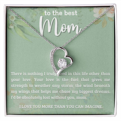 To the BEST Mom~ Perfect daughter mother gift ~ Give her the gift that shows just how much she means to you!  necklace