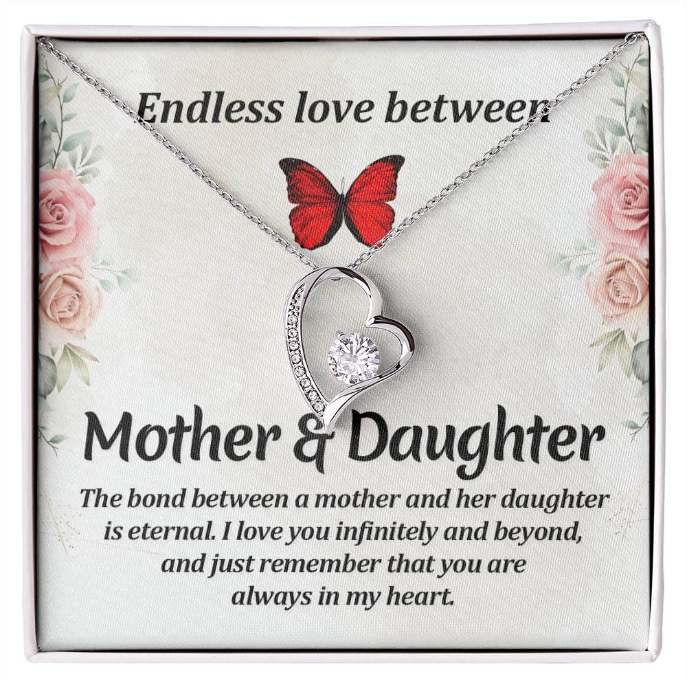 Endless love between mother and daughter Forever Love Necklace