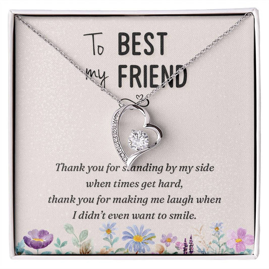 To my best friend-Thank you Forever Love Necklace