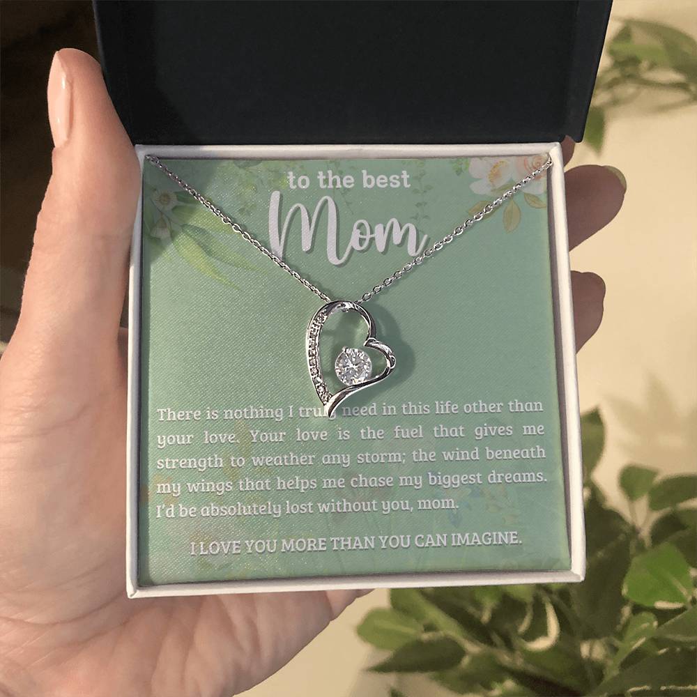 To the BEST Mom~ Perfect daughter mother gift ~ Give her the gift that shows just how much she means to you!  necklace