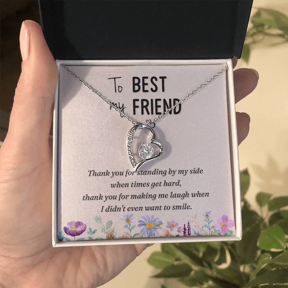 To my best friend-Thank you Forever Love Necklace