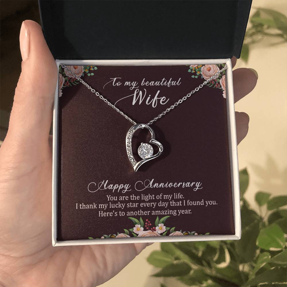 To my beautiful wife happy anniversary Forever Love Necklace