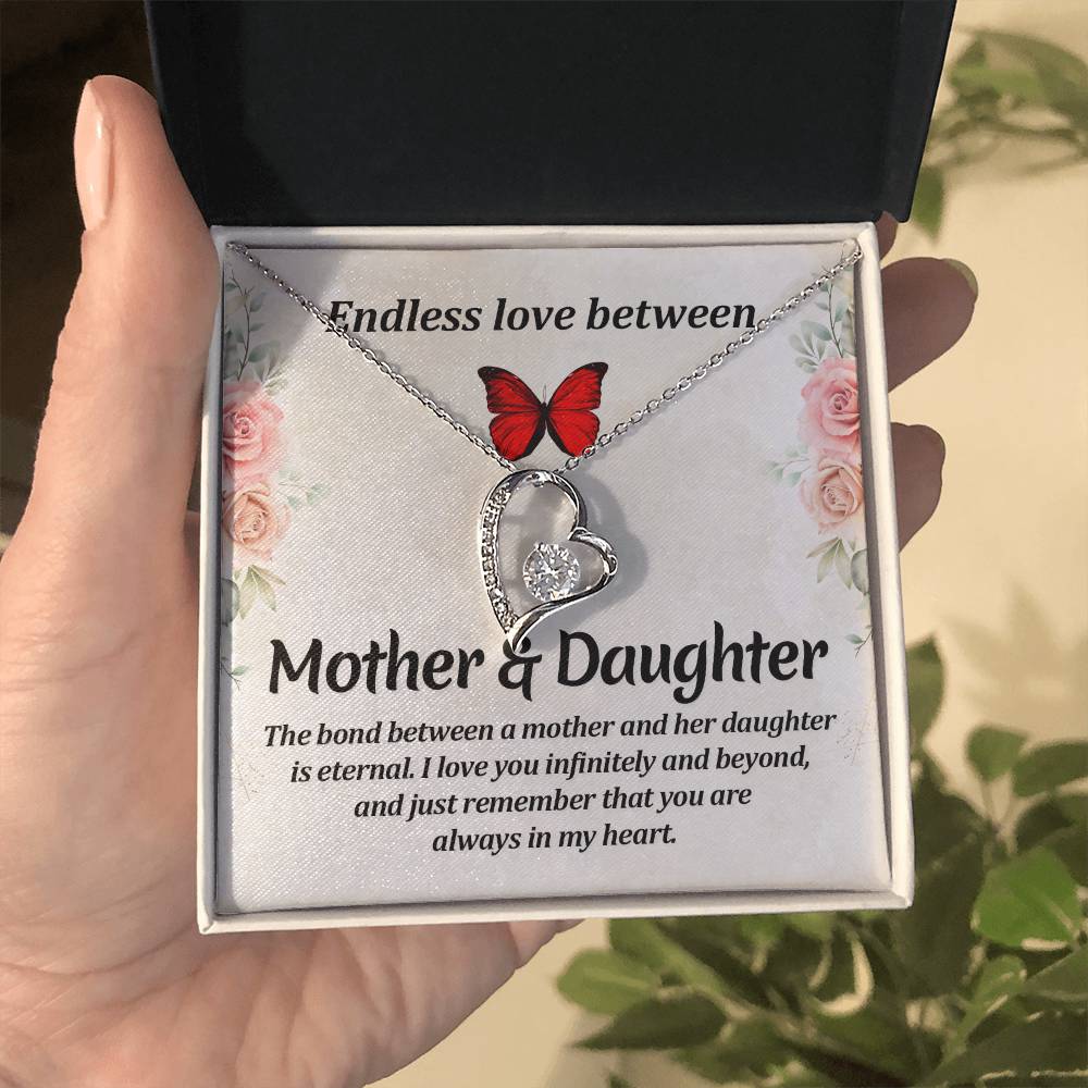 Endless love between mother and daughter Forever Love Necklace