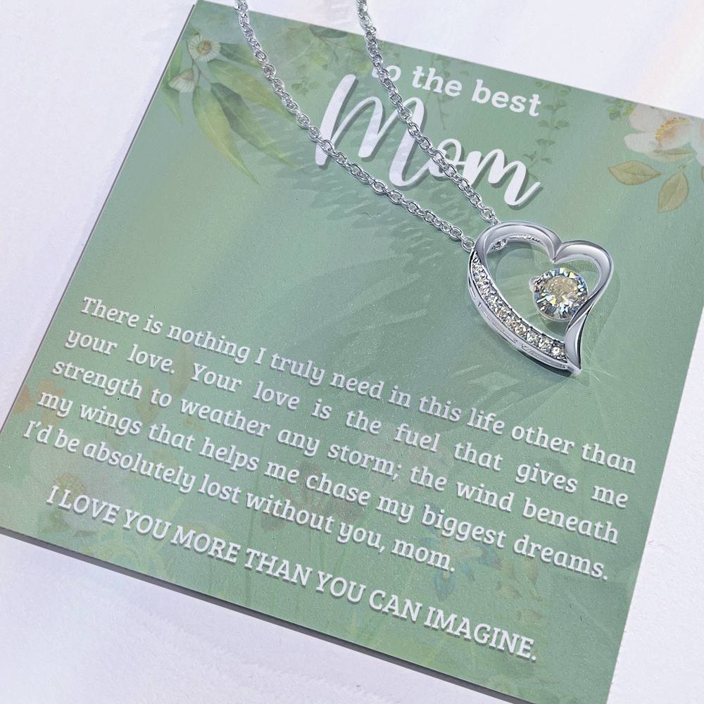 To the BEST Mom~ Perfect daughter mother gift ~ Give her the gift that shows just how much she means to you!  necklace