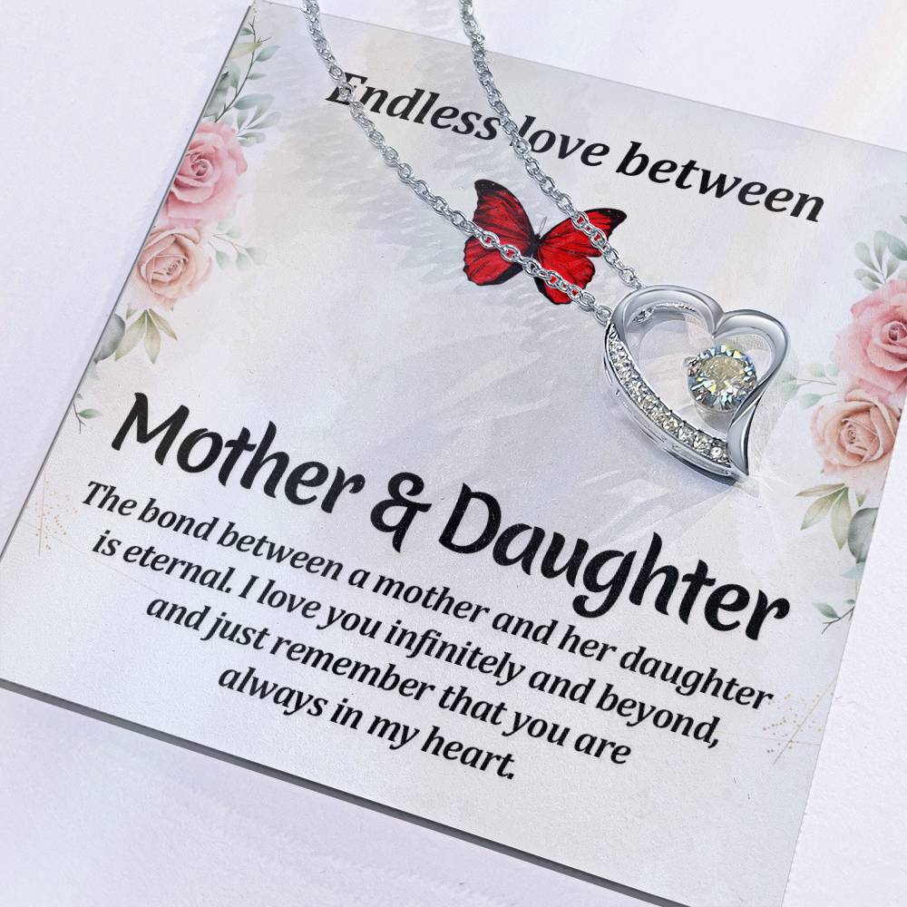 Endless love between mother and daughter Forever Love Necklace