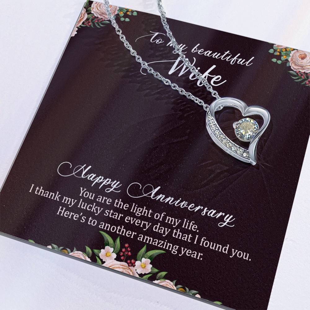 To my beautiful wife happy anniversary Forever Love Necklace