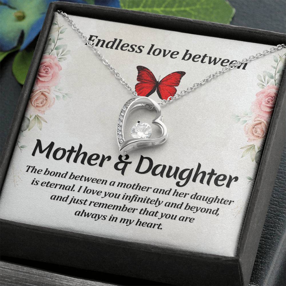 Endless love between mother and daughter Forever Love Necklace