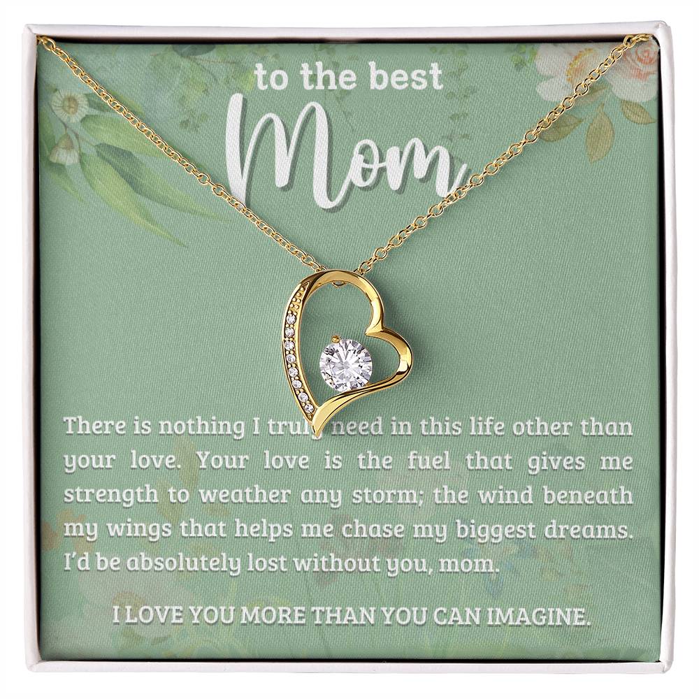 To the BEST Mom~ Perfect daughter mother gift ~ Give her the gift that shows just how much she means to you!  necklace