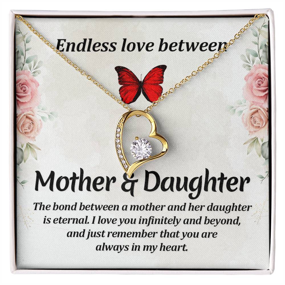 Endless love between mother and daughter Forever Love Necklace