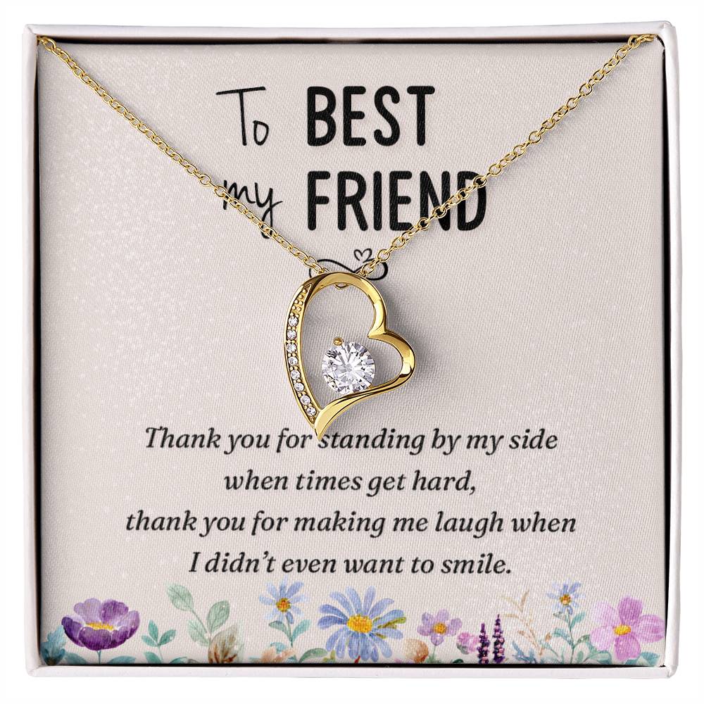 To my best friend-Thank you Forever Love Necklace