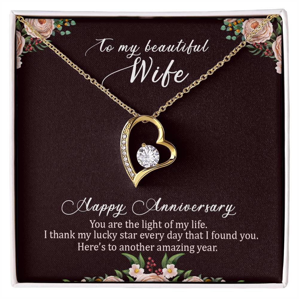 To my beautiful wife happy anniversary Forever Love Necklace